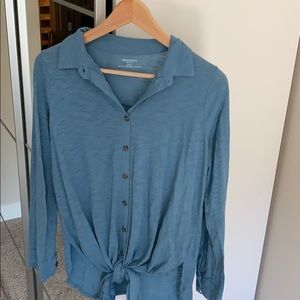 Long Sleeve Button Down, Maternity